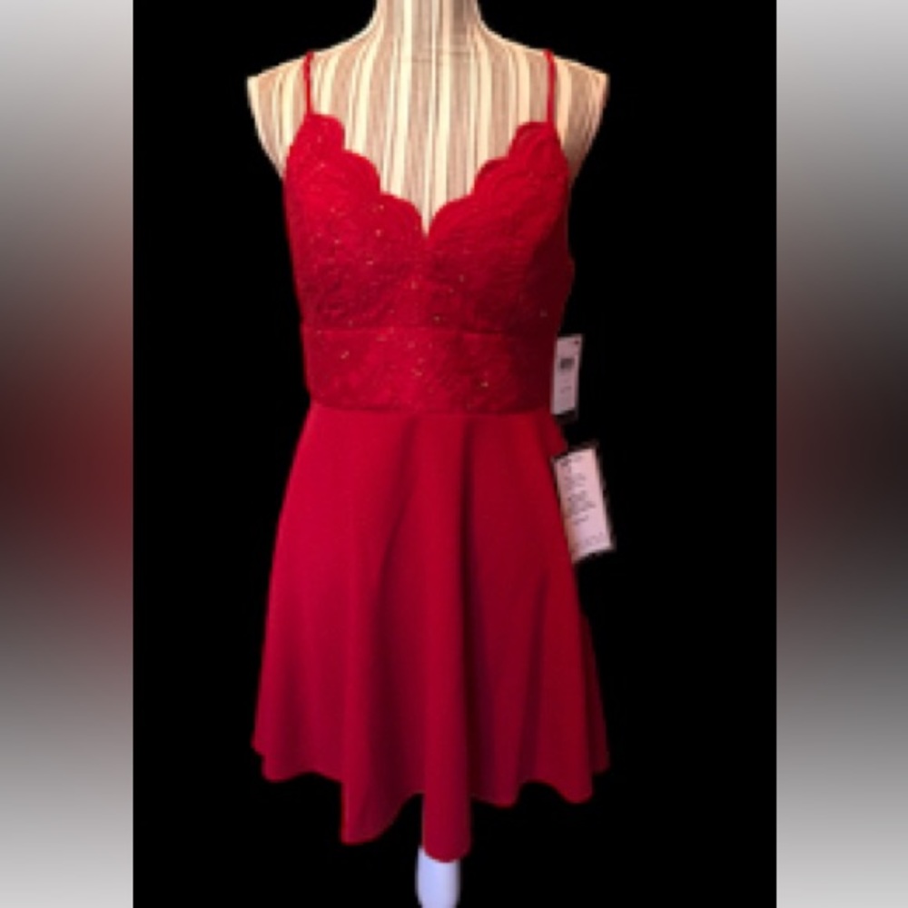NWT City Studio red dress. Sz 11.